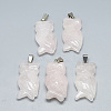 Natural Rose Quartz Pendants G-T087-07-1