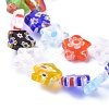 Star Handmade Millefiori Glass Beads Strands LK-R004-33-3