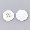 Freshwater Shell Links connectors SHEL-S274-22N-G-2