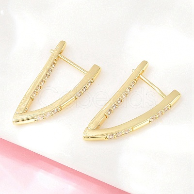 Brass Hoop Earrings EJEW-D348-02G-1