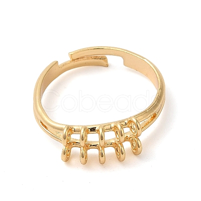 Adjustable Brass Ring Bases KK-C028-13G-1