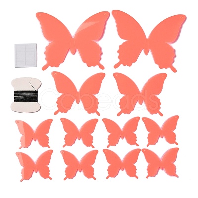 3D Plastic Luminous Wall Stickers DIY-F077-05A-1