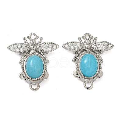 Brass Micro Pave Clear Cubic Zirconia Box Clasps KK-C075-43A-P-1