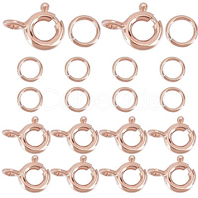 10Pcs 925 Sterling Silver Spring Ring Clasps STER-CN0001-22RG-1