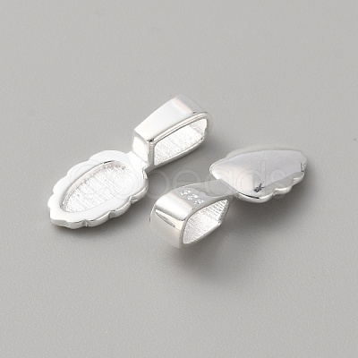 925 Sterling Silver Pinch Bails STER-WH0001-18S-1