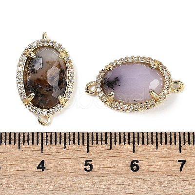 Natural Flower Opal Faceted Oval Links G-B126-07G-02-1