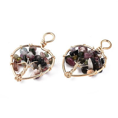 Natural Tourmaline Pendants G-T131-97B-010-1