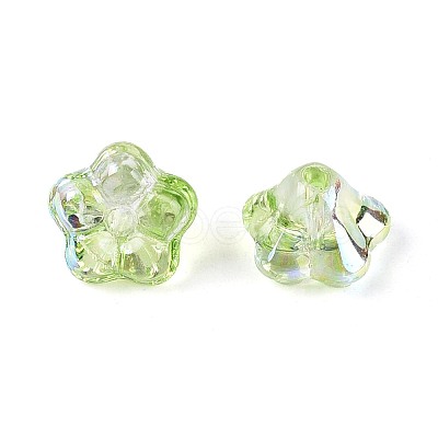 Electroplate Transparent Glass Beads Strands EGLA-N055-03A-02-1