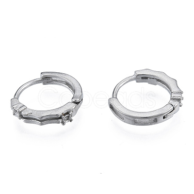 Tarnish Resistant 304 Stainless Steel Hoop Earrings Findings LS-STAS-N092-189-1