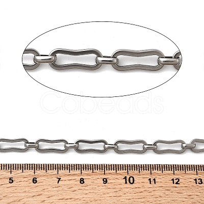 304 Stainless Steel Rectangle Link Chains CHS-Z007-15P-1