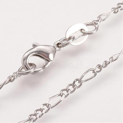 Brass Chain Necklaces MAK-F015-02P-1