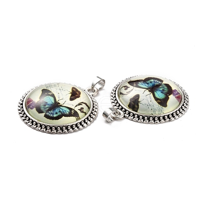 Tibetan Style Alloy Pendants TIBE-F013-01AS-A01-1