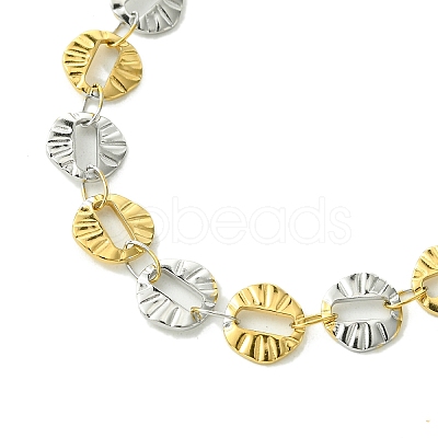 Ion Plating(IP) 304 Stainless Steel Round Link Bracelets for Women BJEW-A007-01GP-1