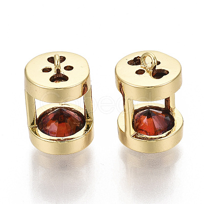 Brass Cubic Zirconia Charms X-KK-S356-067B-NF-1