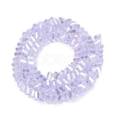 Electroplate Transparent Glass Beads Strands LS-EGLA-Q139-01A-A23-1
