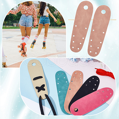 Suede Flat Toe Guard Protectors AJEW-WH0270-860A-01-1