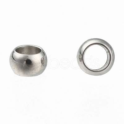 Non-Tarnish 304 Stainless Steel Crimp Beads LS-X-STAS-R065-31-1