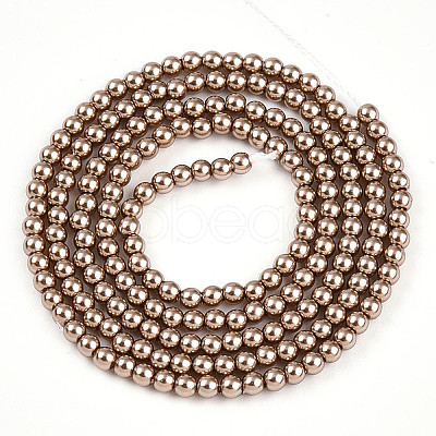 Baking Paint Pearlized Glass Pearl Bead Strands HY-N002-2mm-A06-1