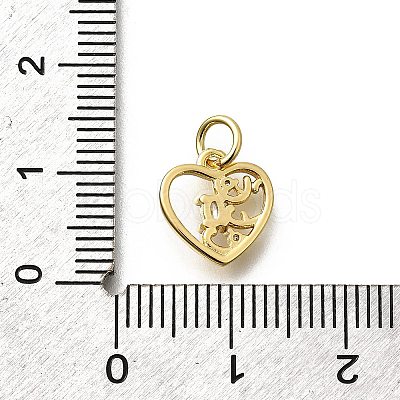 Brass Micro Pave Cubic Zirconia Charms KK-P295-25G-1