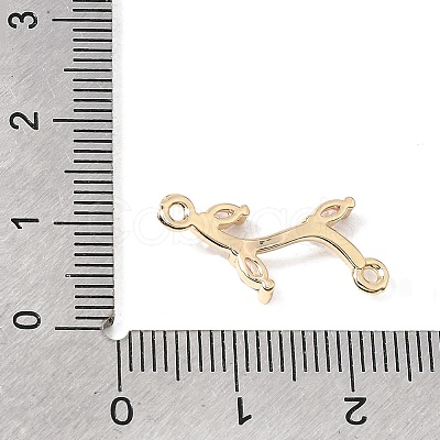 Brass Micro Pave Cubic Zirconia Connector Charms CU-CBAA2A4-01G-01-1