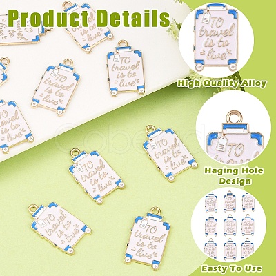 10Pcs Alloy Enamel Pendants FIND-YW0017-93-1