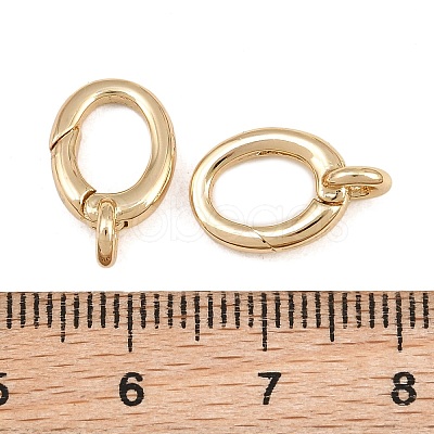 Brass Spring Gate Rings KK-CBAA482-02G-1