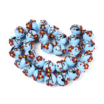 Handmade Lampwork Enamel Beads LAMP-T023-23F-1