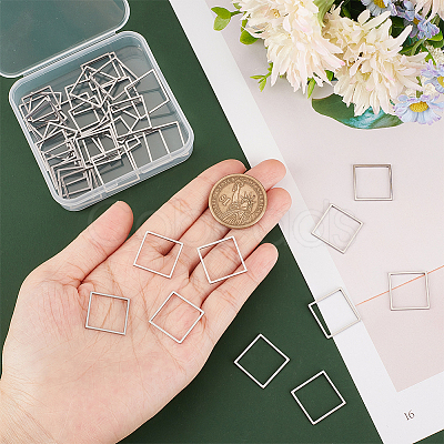 40Pcs 2 Style 304 Stainless Steel Linking Rings STAS-UN0045-69-1