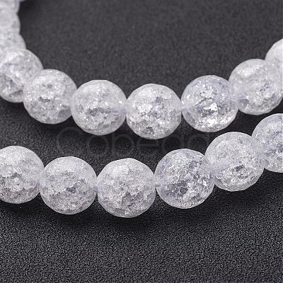 Synthetic Crackle Quartz Beads Strands G-SF10MM-43-1