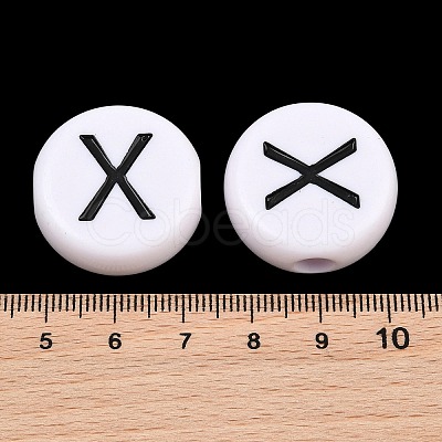 Opaque White Acrylic European Beads AC-CBA3BDD-01X-1