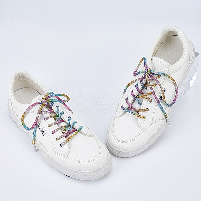 Rubber Rhinestone Shoelaces AJEW-WH0752-498C-1