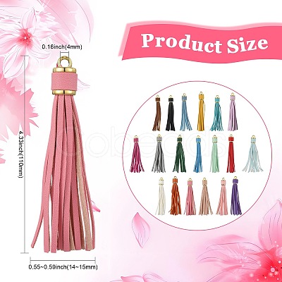 20Pcs 20 Styles Imitation Leather Tassel Pendants FIND-CJ0003-35-1