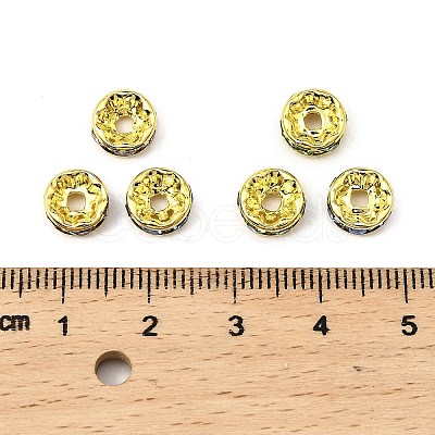 Brass Rhinestone Spacer Beads RB-A014-Z8mm-G-1