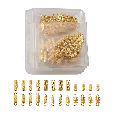 PandaHall Jewelry Brass Screw Clasps KK-PJ0001-03G-1