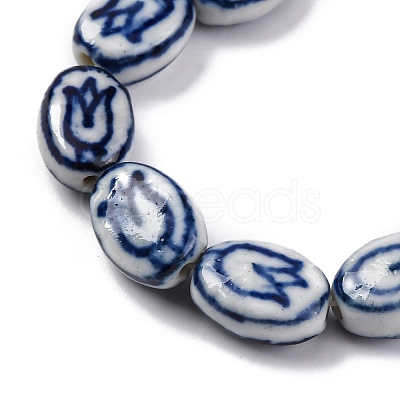 Handmade Blue and White Porcelain Beads PORC-I027-17B-1
