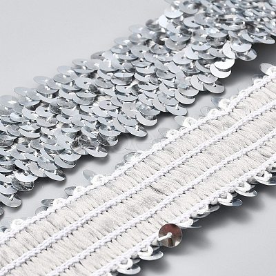Polyester & Plastic Paillette Beads OCOR-WH0086-62B-1