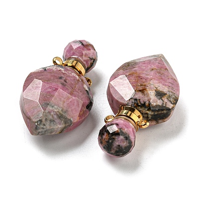 Faceted Natural Rhodonite Pendants G-A225-02G-1