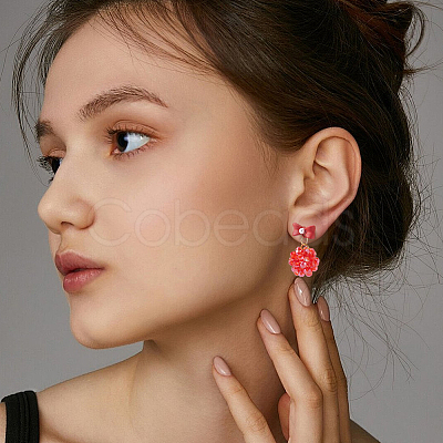 32Pcs 2 Styles Spray Paint Alloy Stud Earring Findings FIND-BBC0005-27-1