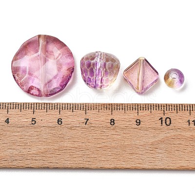 Two Tone Transparent Acrylic Beads OACR-Z041-18-1