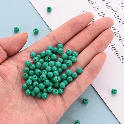 Opaque Acrylic Beads X-MACR-S370-C6mm-S036-1