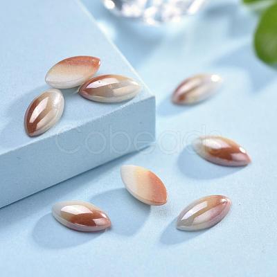 Opaque Glass Cabochons GGLA-S038-03C-5x10-1