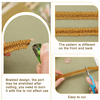 Polyester Centipede Lace Ribbon OCOR-WH0088-43A-02-1