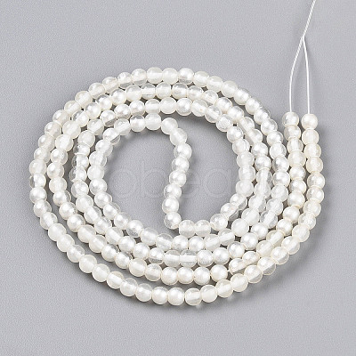 Baking Paint Transparent Glass Beads Strands DGLA-N011-4mm-01-1