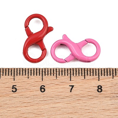 Spray Painted Alloy Lobster Claw Clasps AL-CBAA02B-02-1