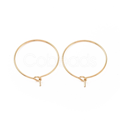Ion Plating(IP) 316L Surgical Stainless Steel Hoop Earring Findings STAS-D164-04G-1
