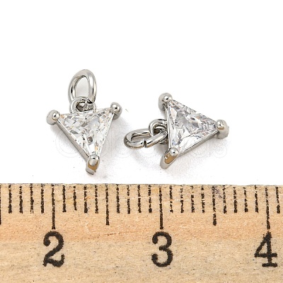 Brass Cubic Zirconia Pendants KK-G490-30P-1