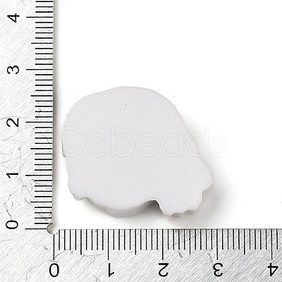 Skull Halloween Opaque Resin Decoden Cabochons RESI-R446-01K-1