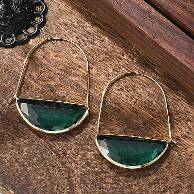 Brass Hoop Earrings EJEW-T007-04G-01-NF-1
