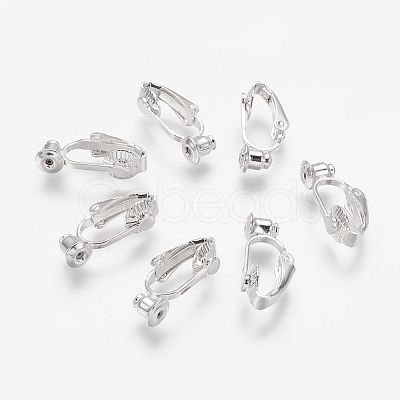 Brass Clip-on Earring Converters Findings KK-Q115-S-NF-1