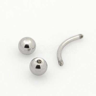 Tarnish Resistant 316L Surgical Stainless Steel Eyebrow Rings AJEW-P002-09-1